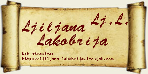 Ljiljana Lakobrija vizit kartica